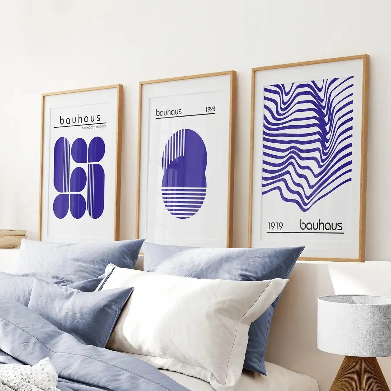 Minimalistisches Bauhaus Wandbilder 3er Set