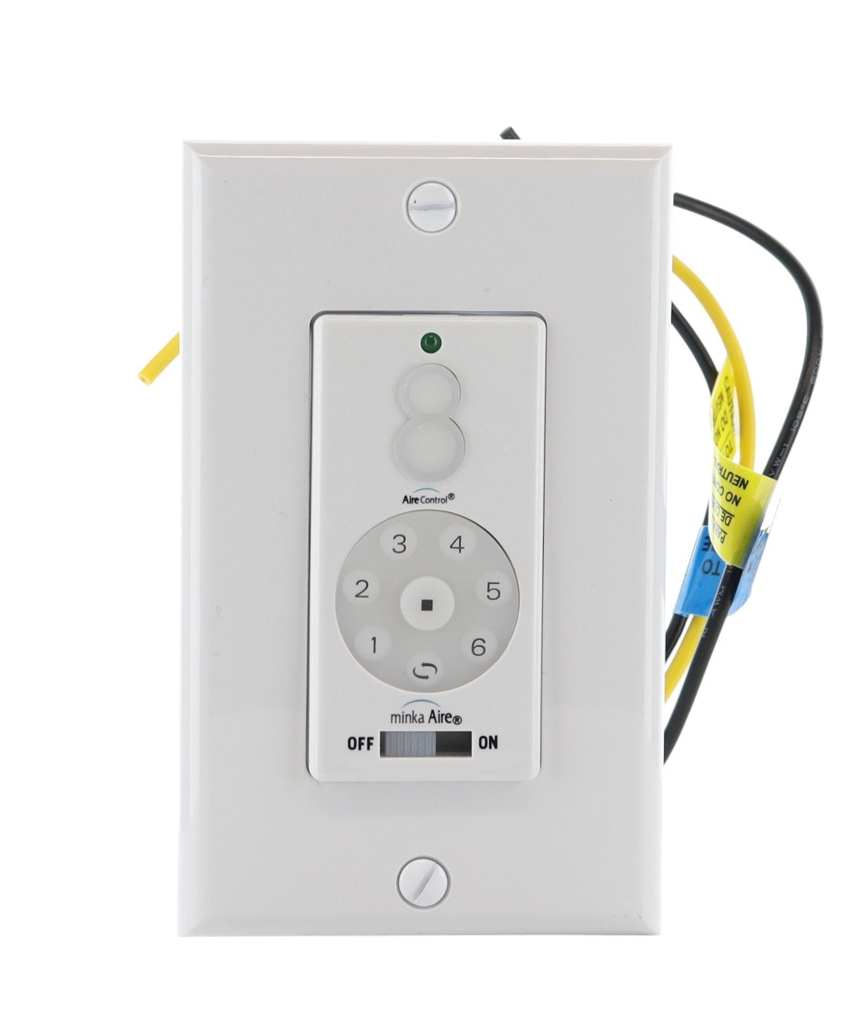 Minka-Aire WC1000 AireControl 6-Speed Wall Mount Ceiling Fan Remote Control | Up/Down Light | Dimming | For/Rev - WC1000