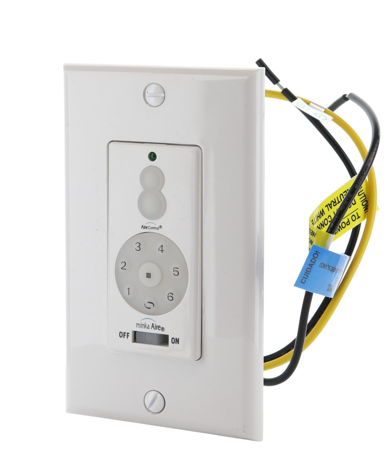 Minka-Aire WC1000 AireControl 6-Speed Wall Mount Ceiling Fan Remote Control | Up/Down Light | Dimming | For/Rev - WC1000