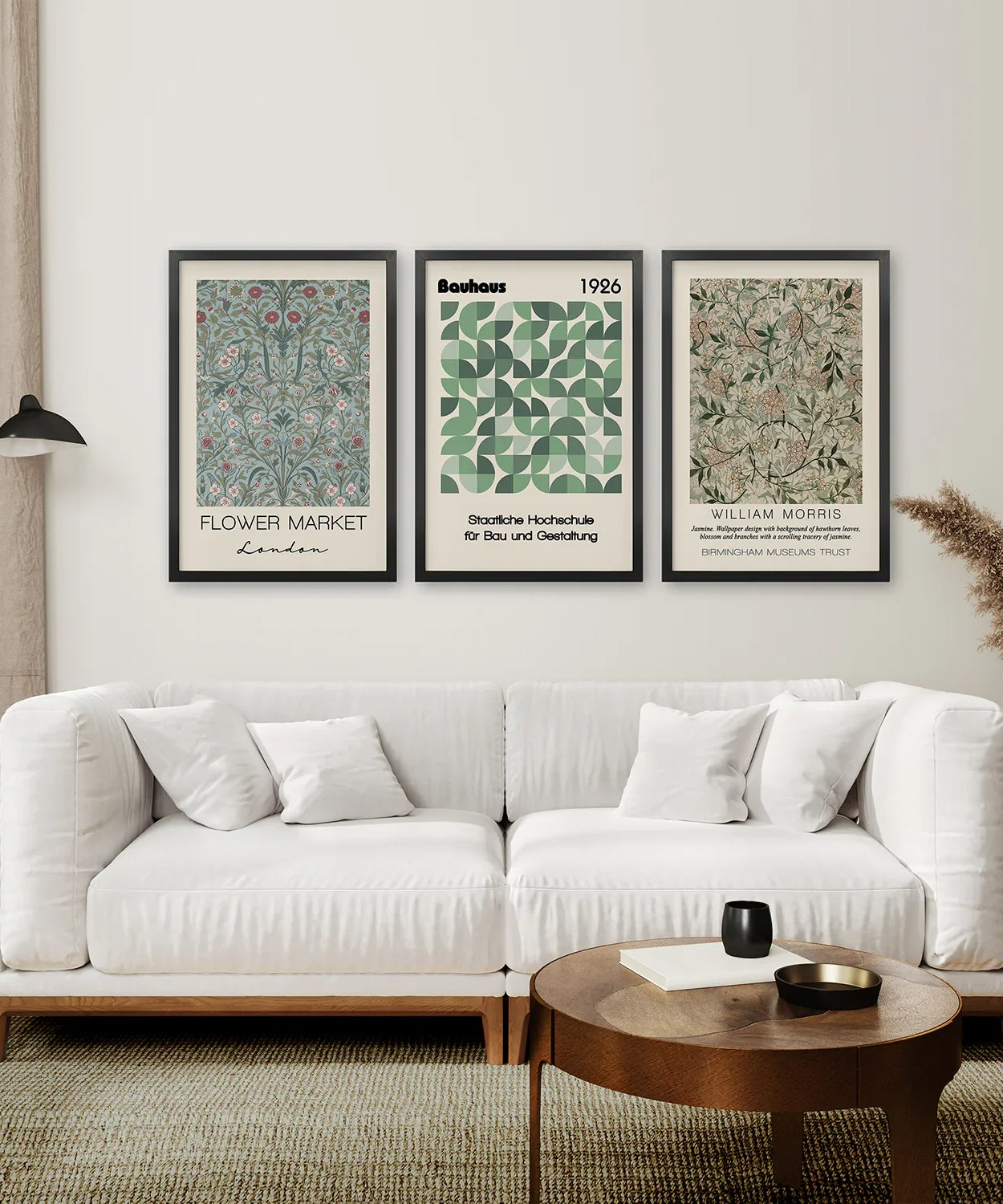 Botanische neutrale Wandbilder Wohnzimmer-Poster-Set