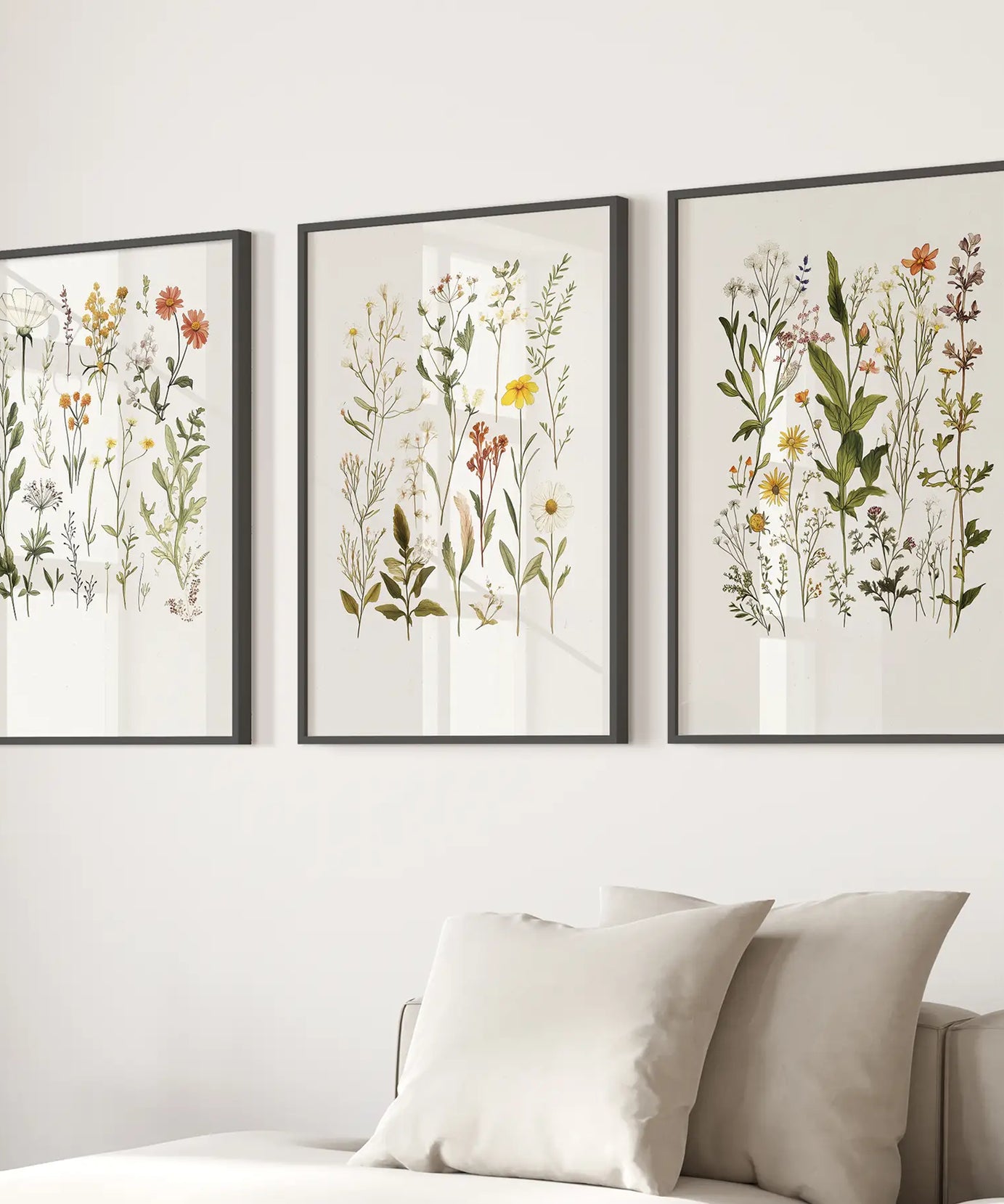 Watercolor Wildflower Floral Nursery Wall Art Set