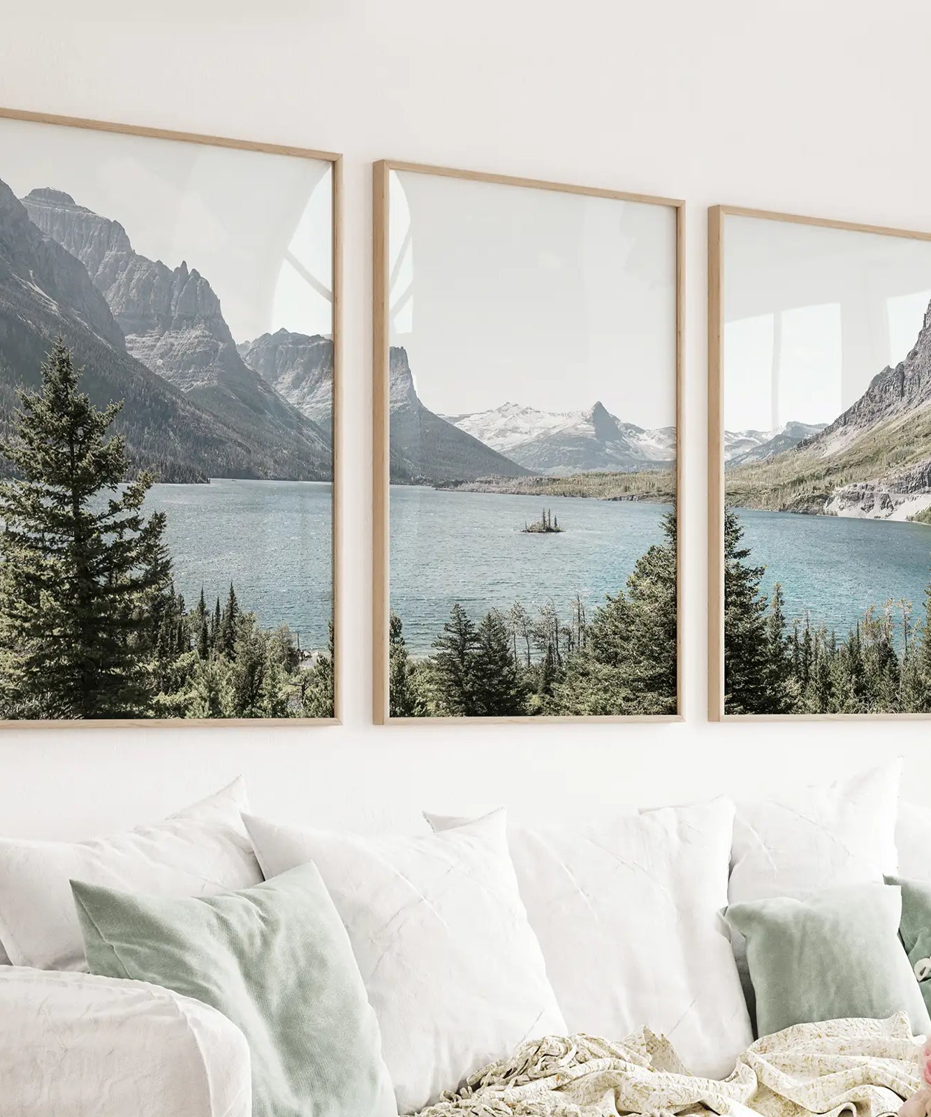 Montana Glacier National Park. Mountain Lake. Travel Wall Art