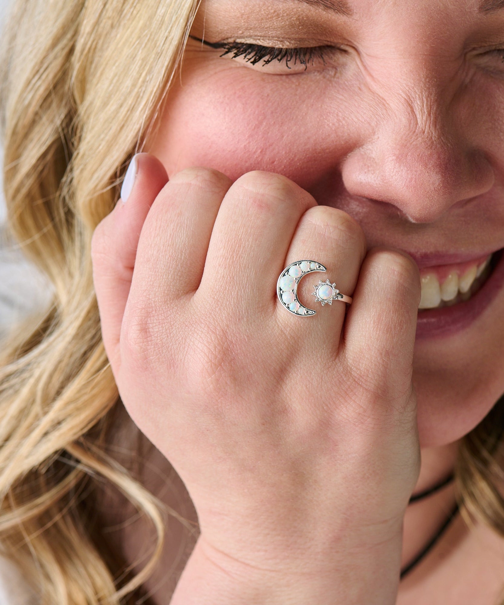 Moon + Sun Opal Ring