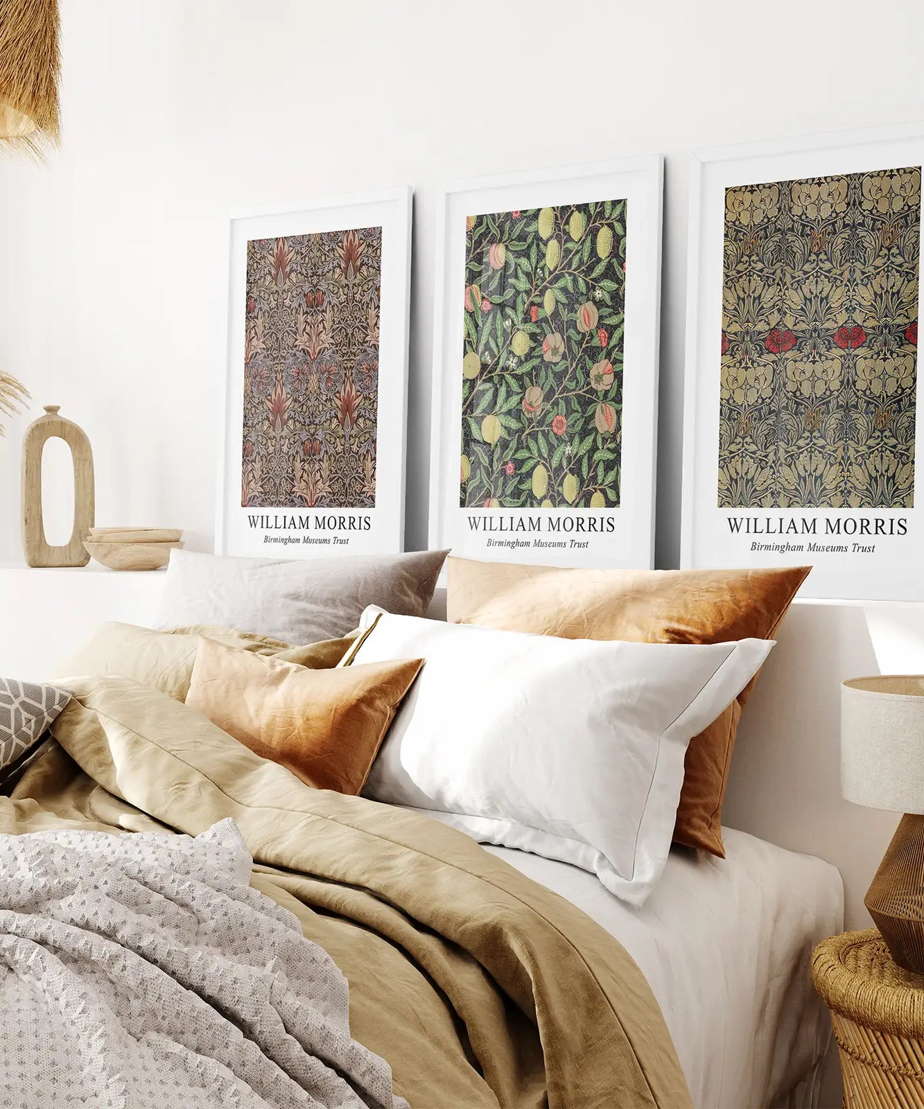 William Morris 3-teiliges Wandbild Set Heimdeko