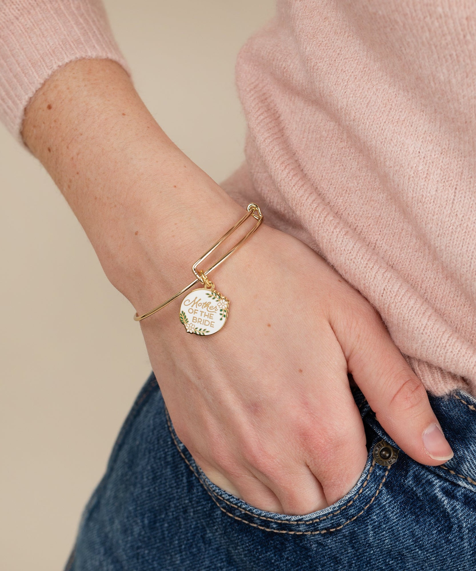 'Mother of the Bride' Charm Bangle