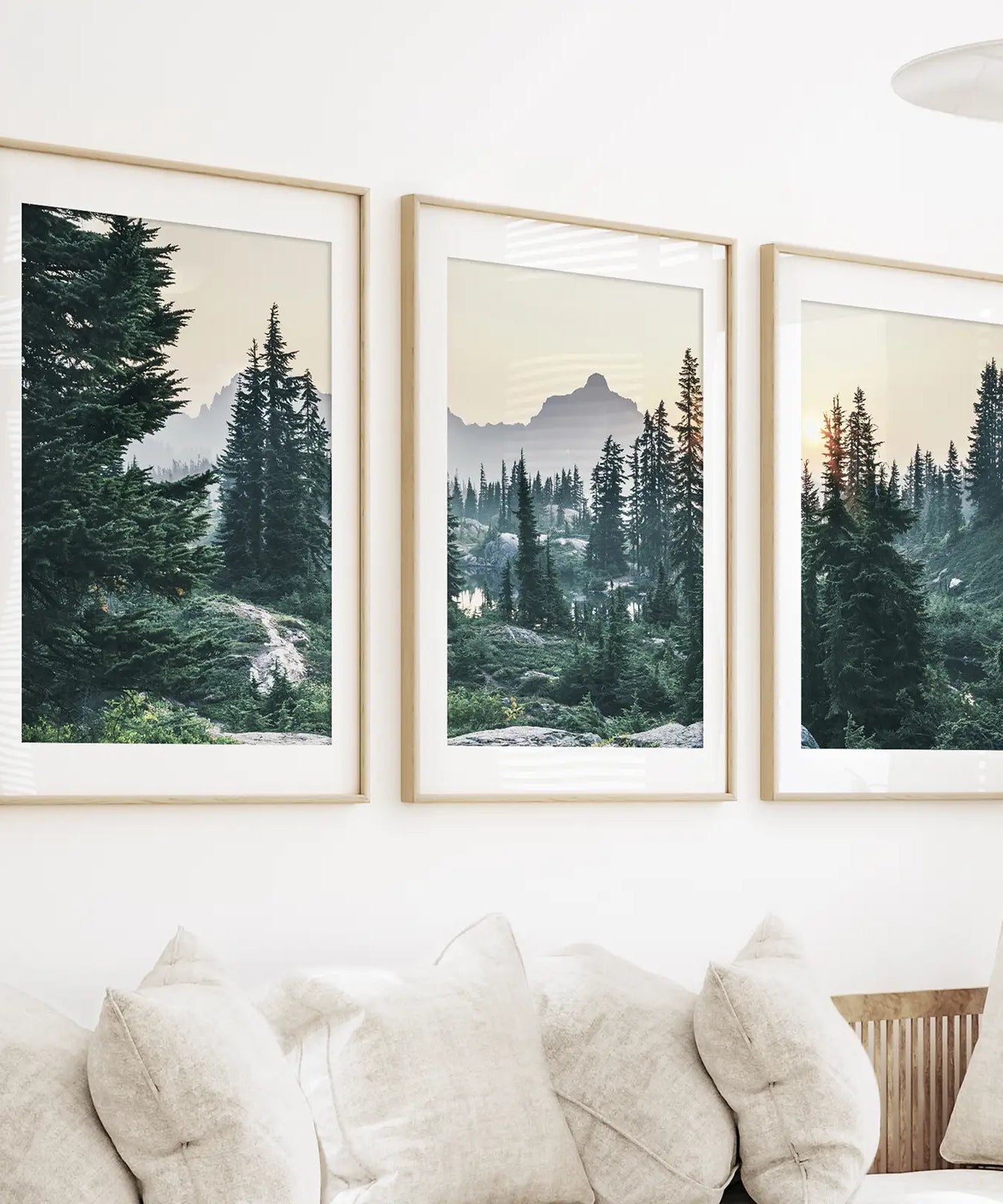 Mountain Forest. USA Wilderness Wall Art Set. Rampart Ridge