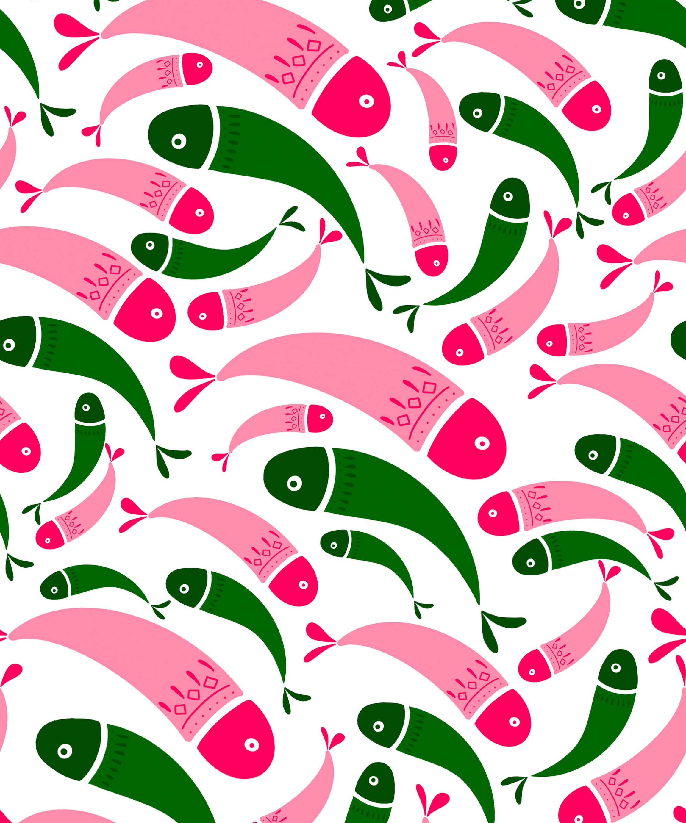 Multicolor Fish Printed Canopy