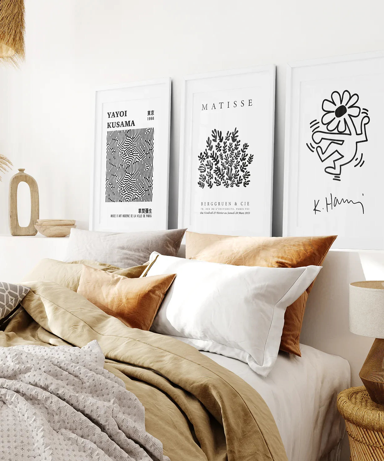 Schwarz-Weiß Matisse Kunst 3er Poster-Set
