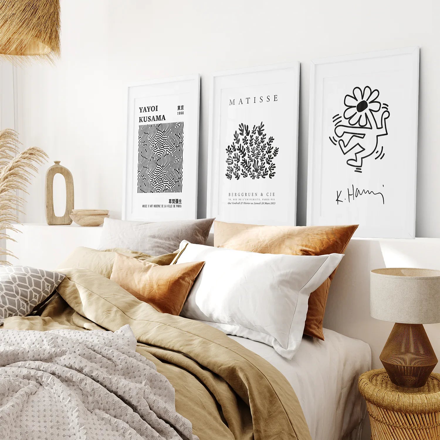 Schwarz-Weiß Matisse Kunst 3er Poster-Set