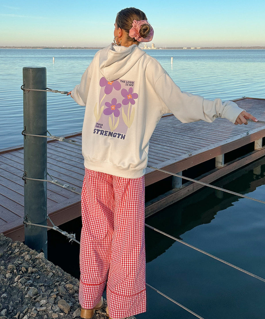 My Strength Floral Unisex Hoodie