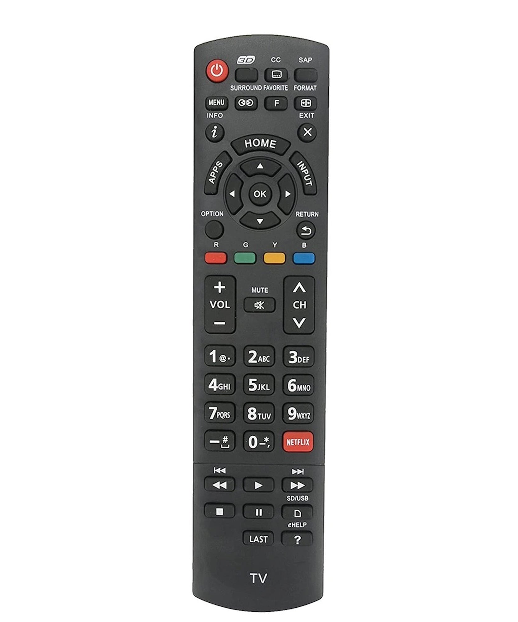 Substitute for Panasonic N2QAYB000925 Smart TV Remote Control - N2QAYB000925
