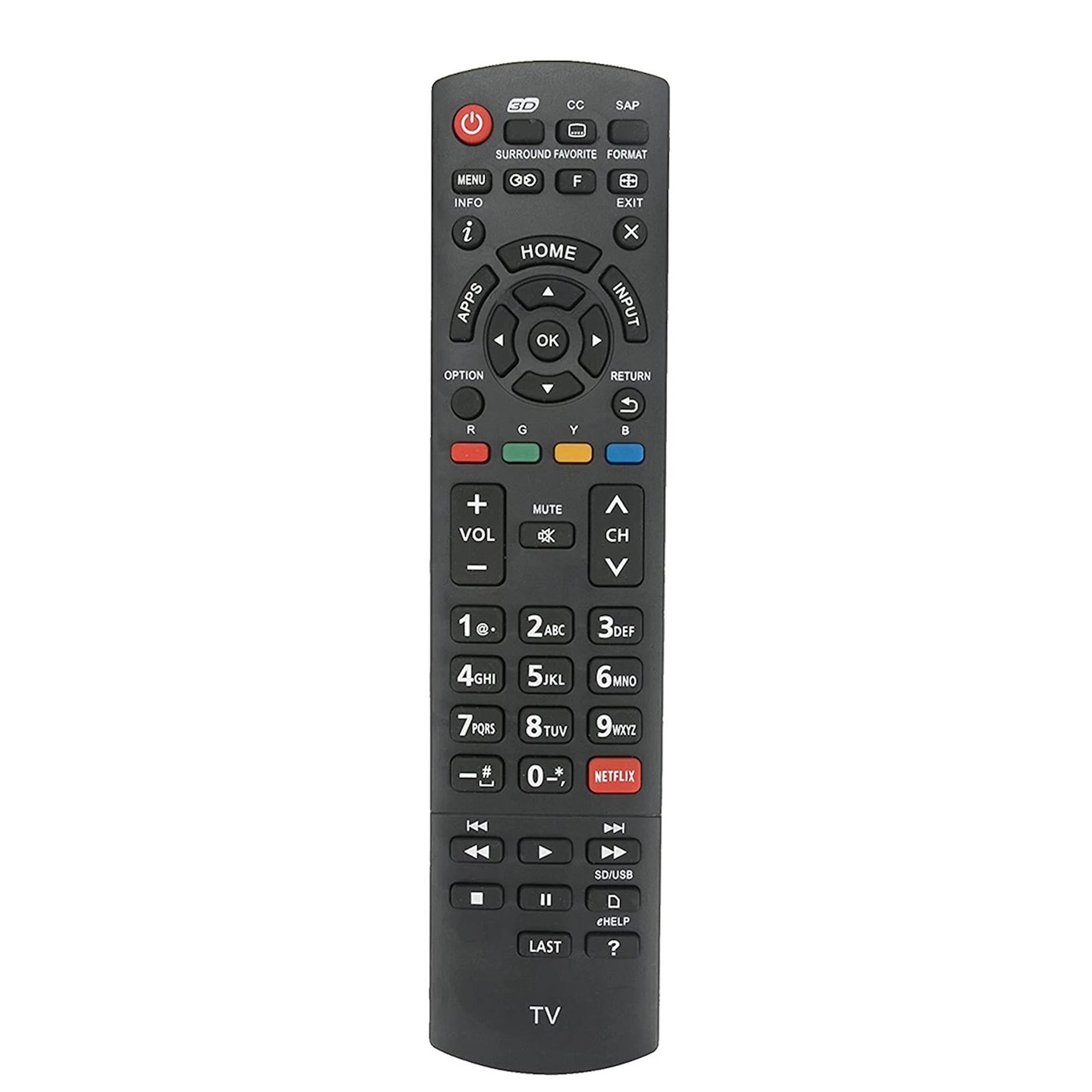 Substitute for Panasonic N2QAYB000925 Smart TV Remote Control - N2QAYB000925
