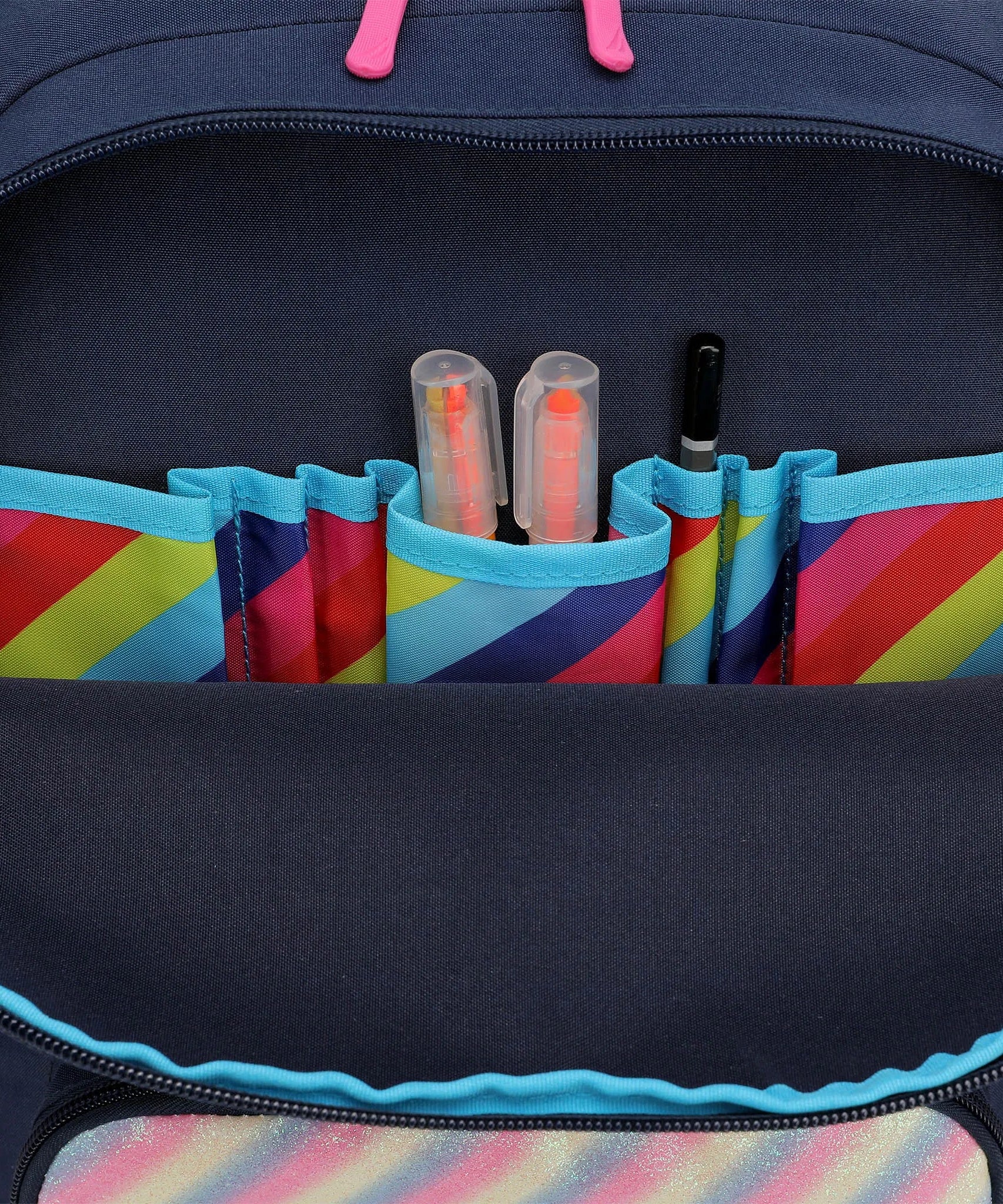 Kinderrucksack für die Schule | Retro Regenbogen | 40 cm hoch