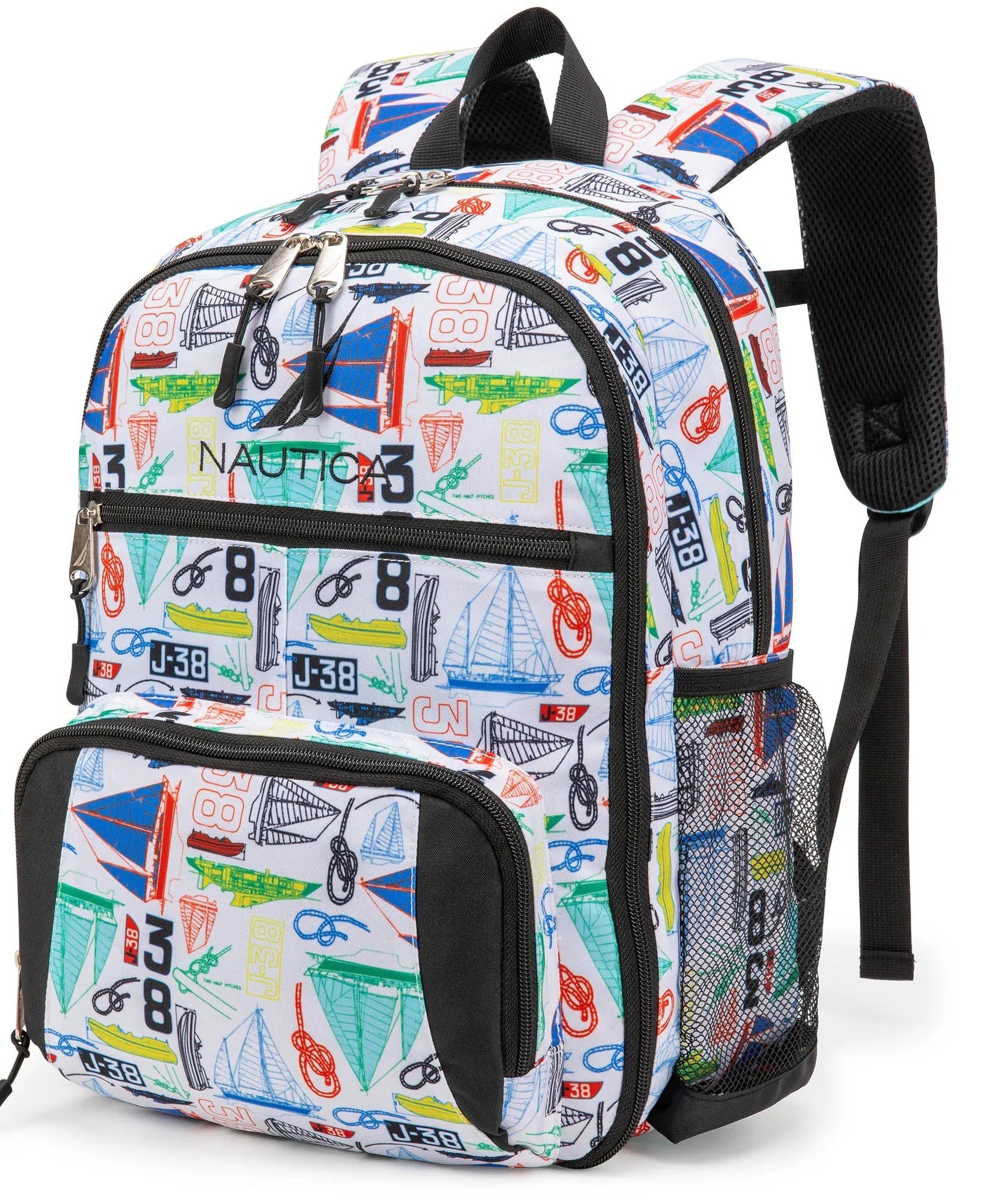 Kinderrucksack für die Schule | Segelboote | 40 cm hoch