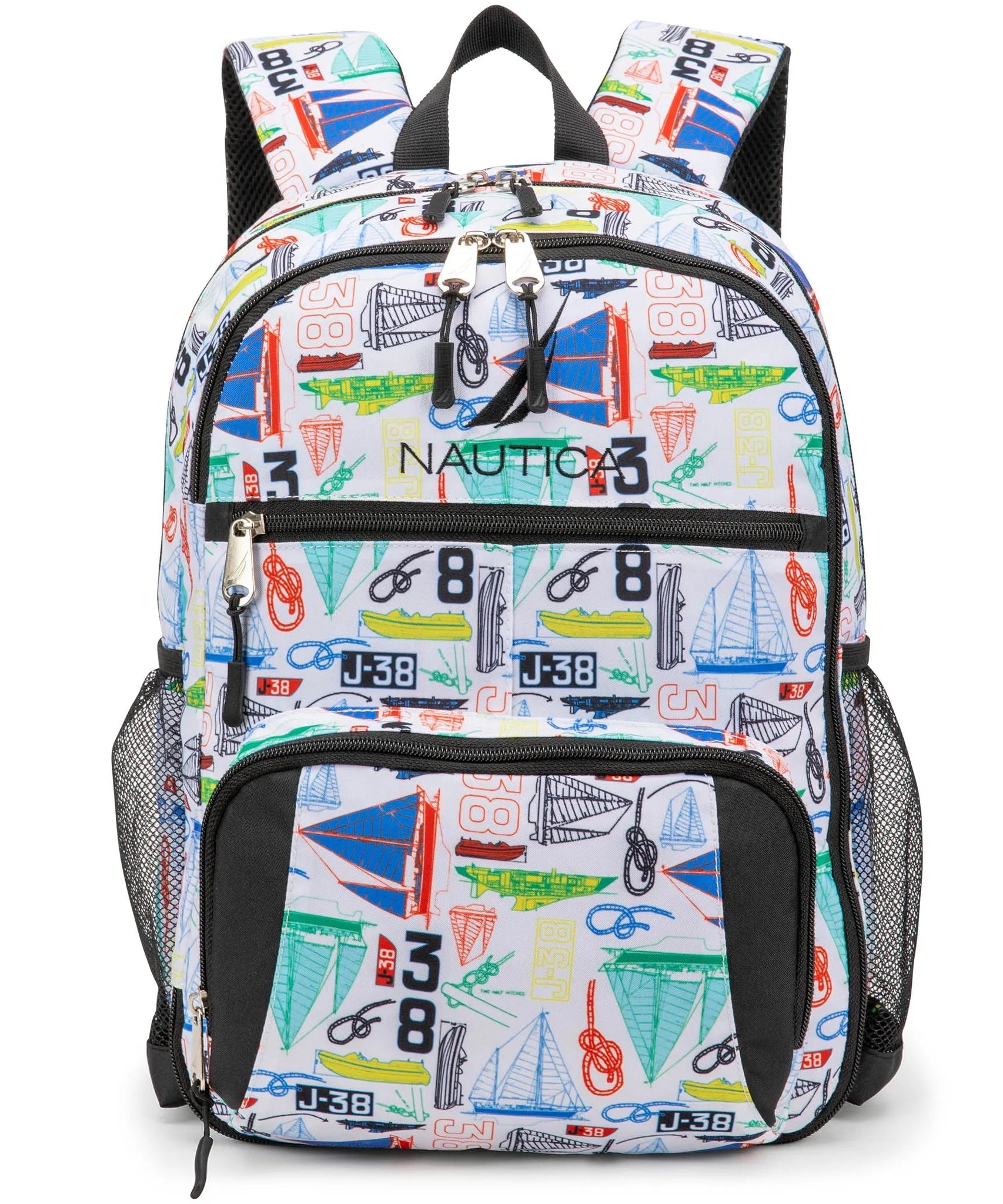 Kinderrucksack für die Schule | Segelboote | 40 cm hoch
