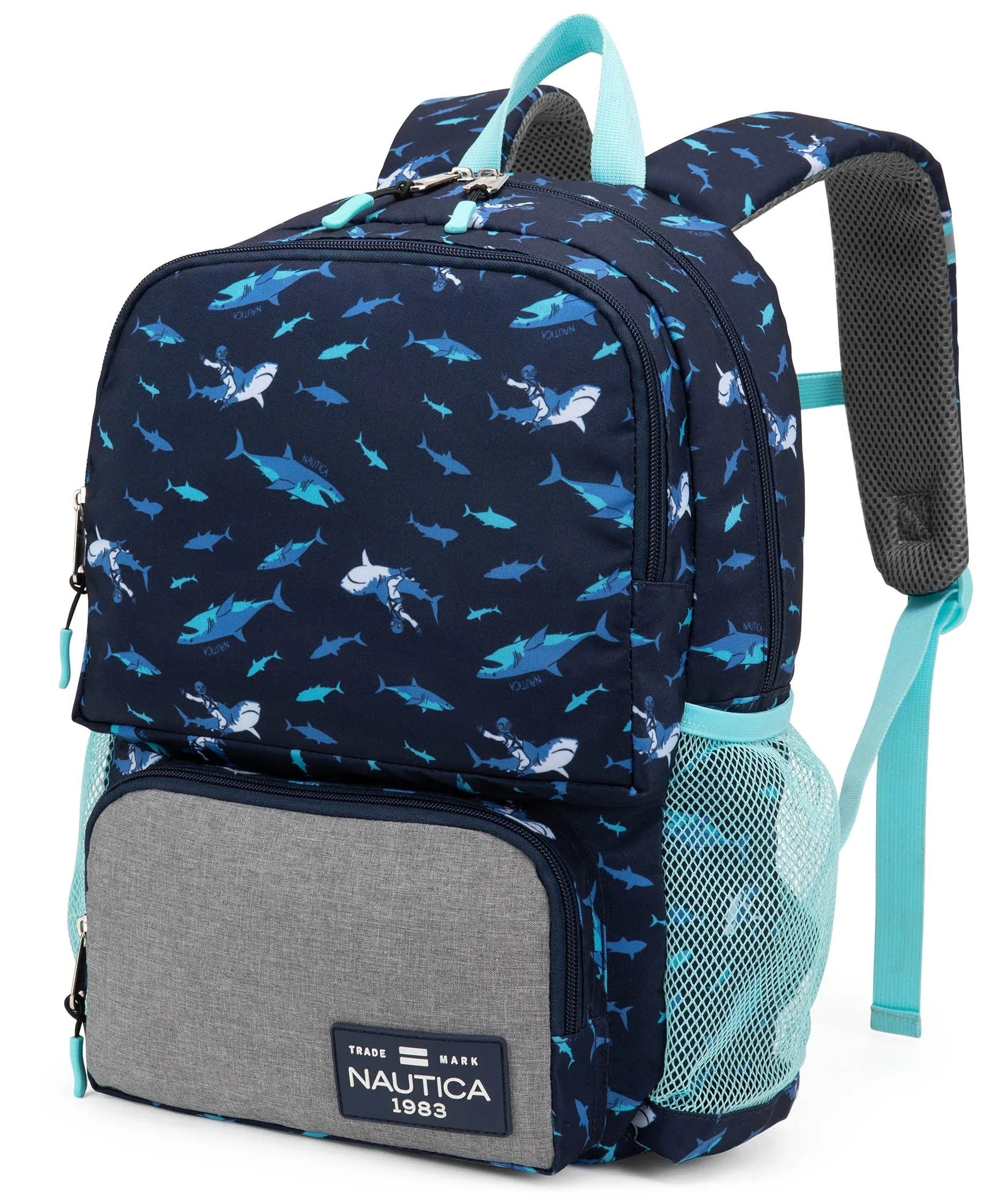 Kinderrucksack für die Schule | Hai-Reiter | 40,6 cm hoch