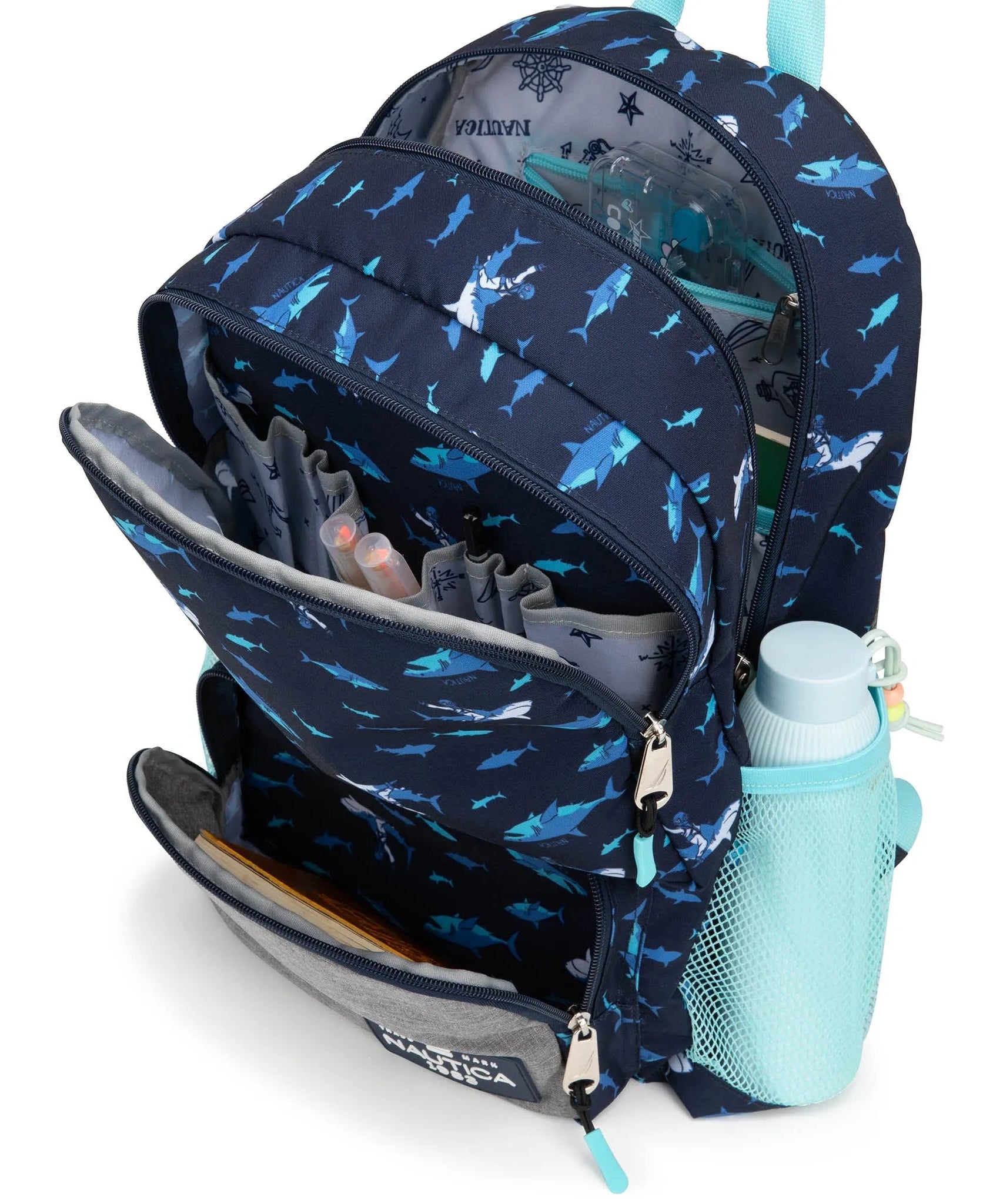 Kinderrucksack für die Schule | Hai-Reiter | 40,6 cm hoch