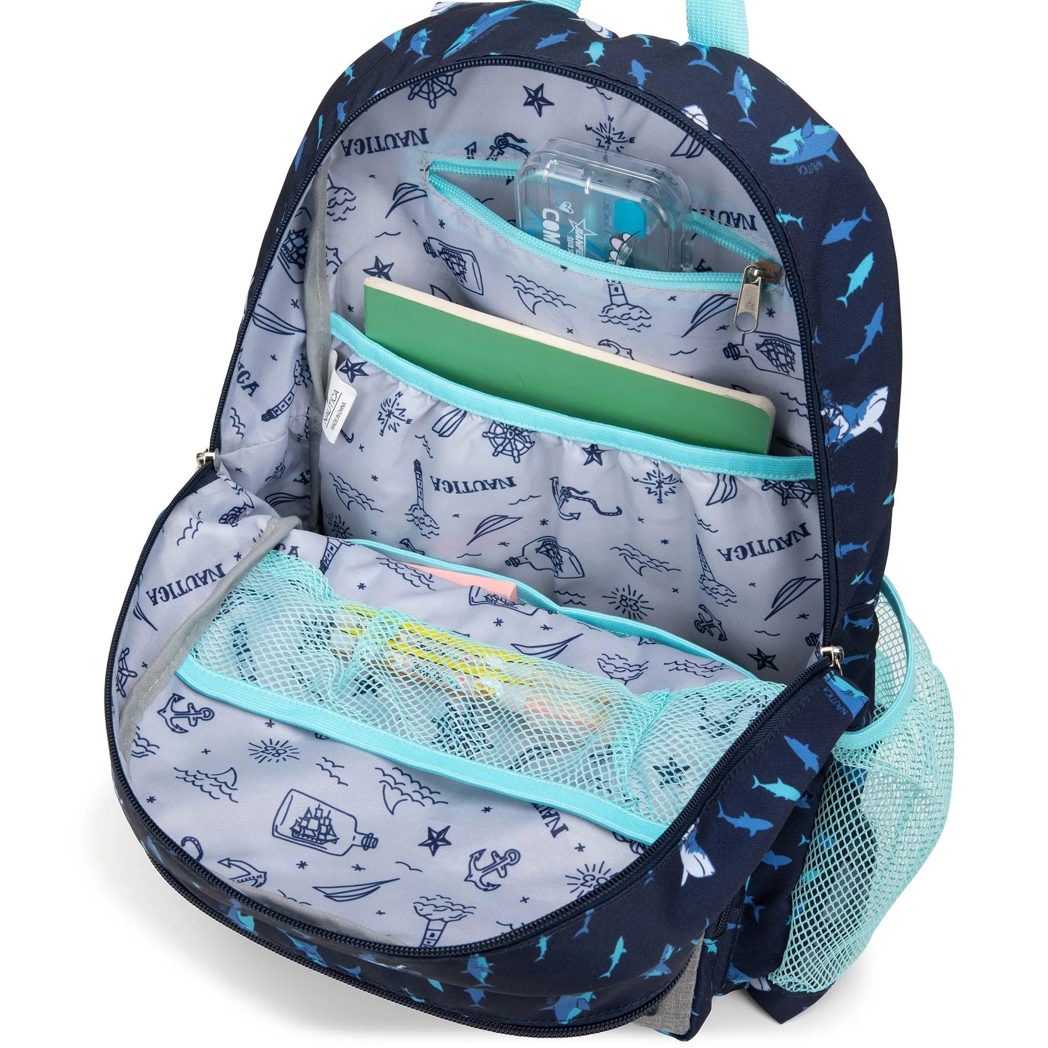 Kinderrucksack für die Schule | Hai-Reiter | 40,6 cm hoch