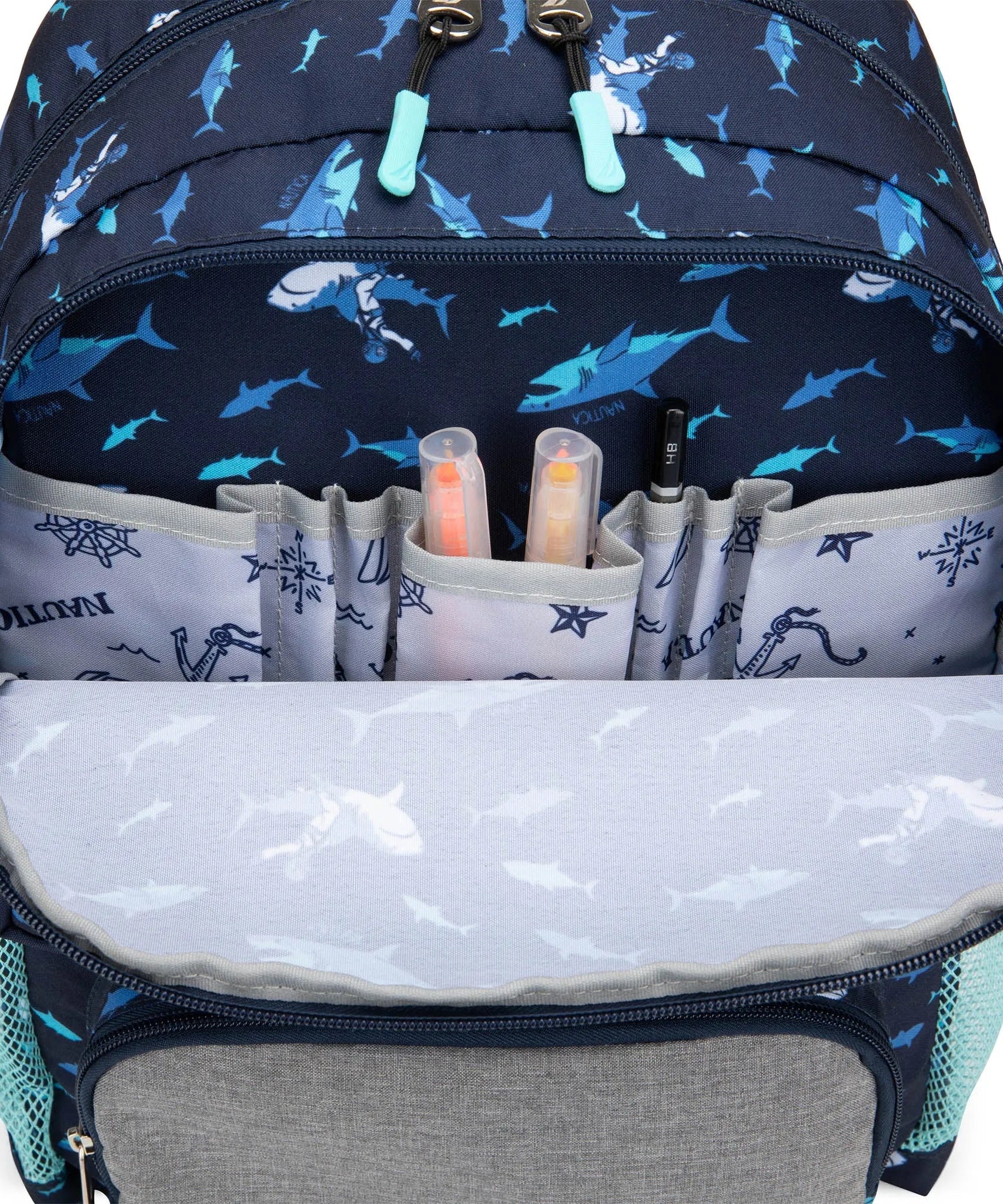 Kinderrucksack für die Schule | Hai-Reiter | 40,6 cm hoch