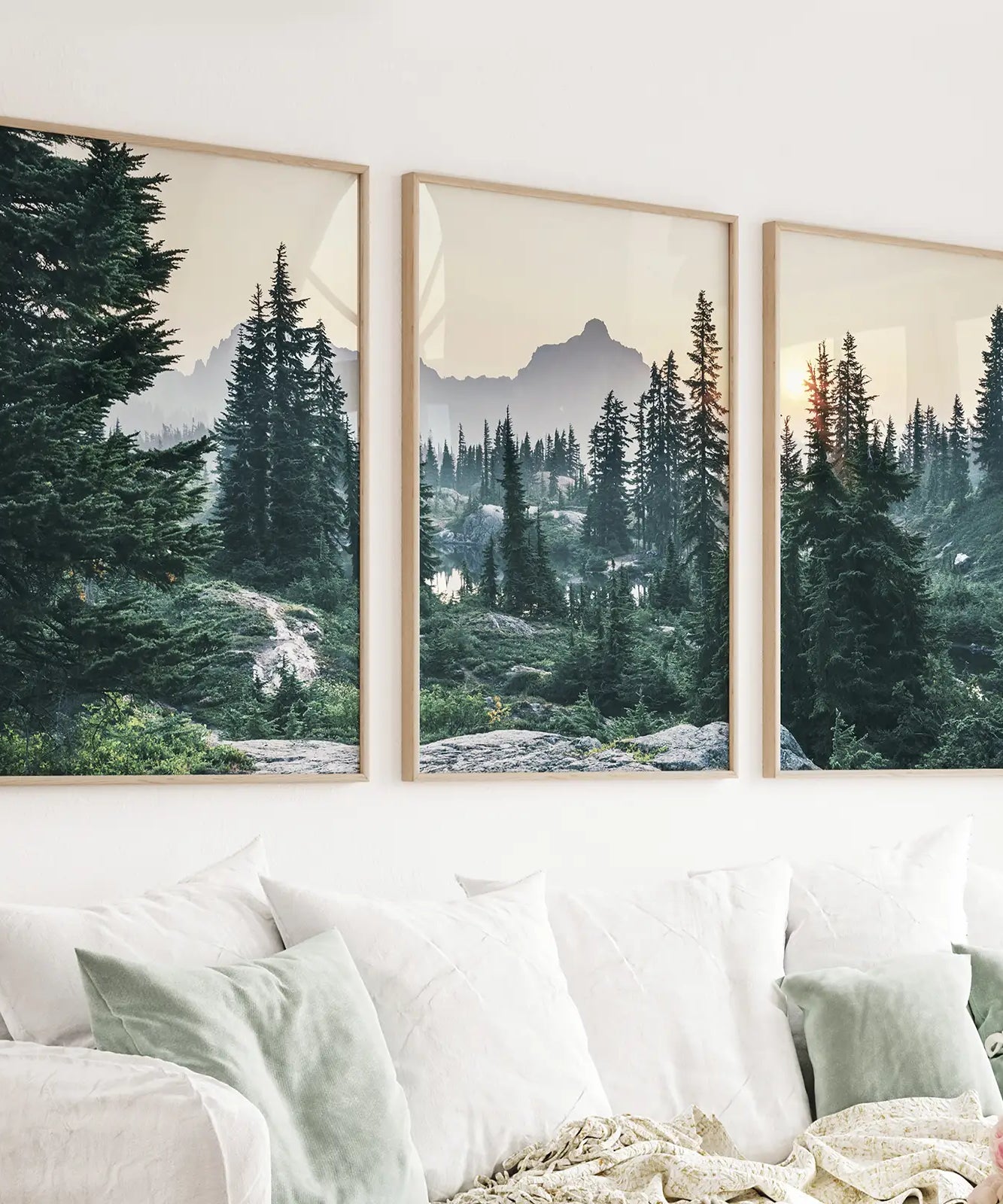 Mountain Forest. USA Wilderness Wall Art Set. Rampart Ridge