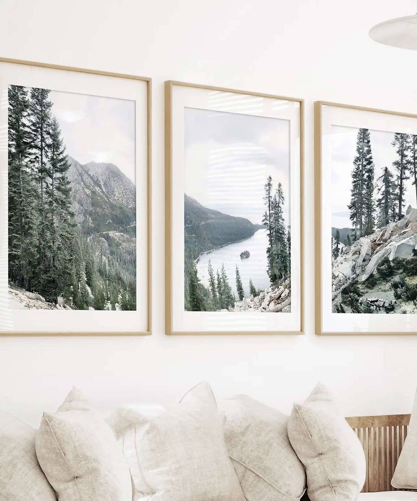 Lake Tahoe, Sierra Nevada. 3 Piece Wall Art