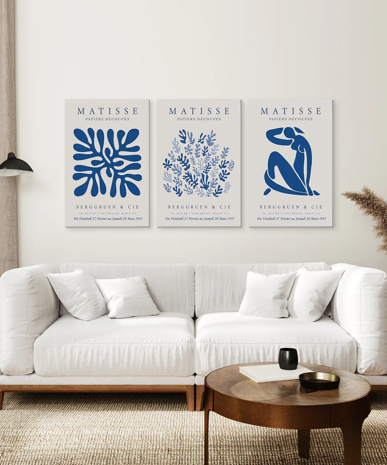 Henri Matisse Museum Blaue Wandkunst Druck-Set