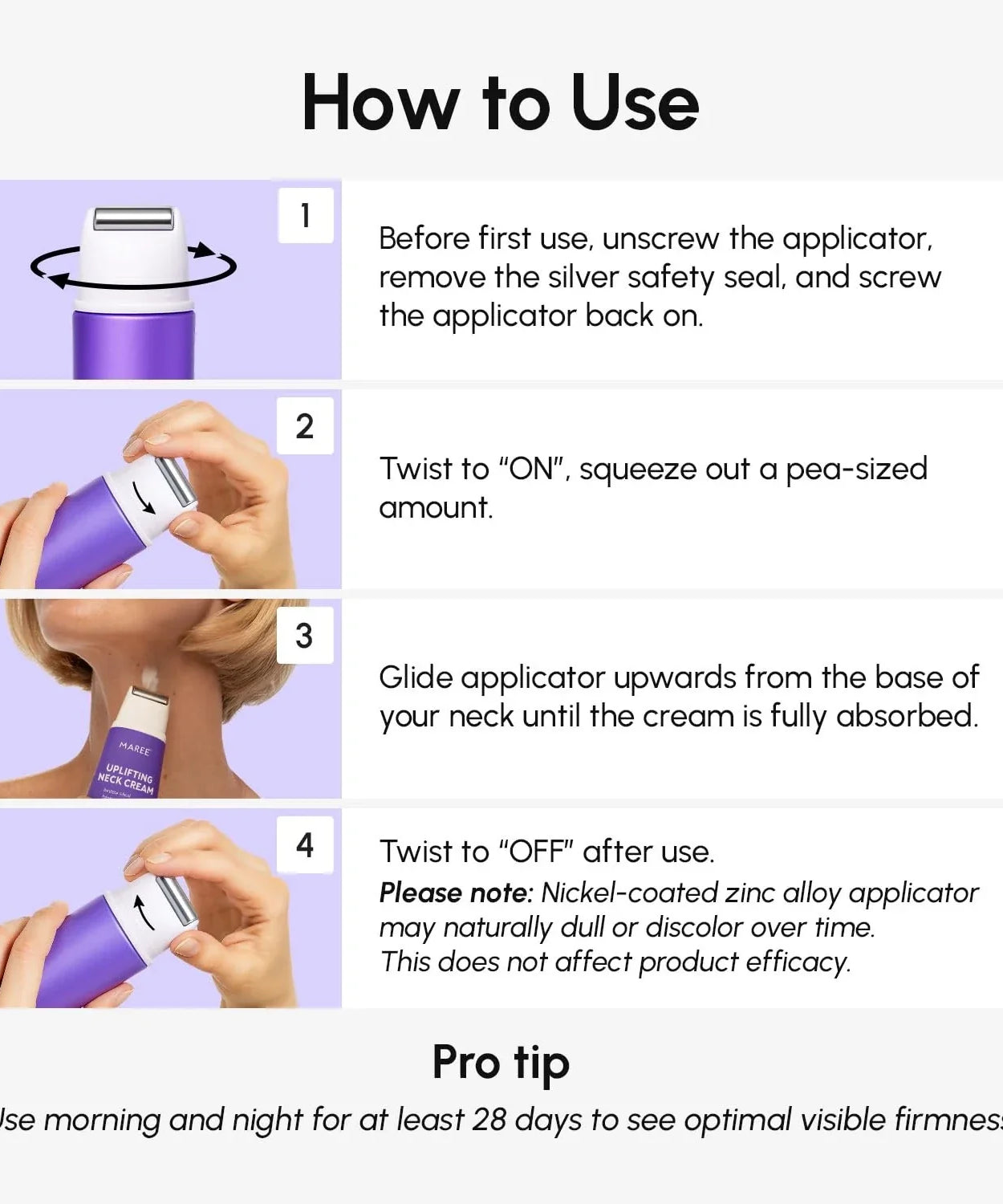 Pro-Retinol Neck Lifting Cream Massager