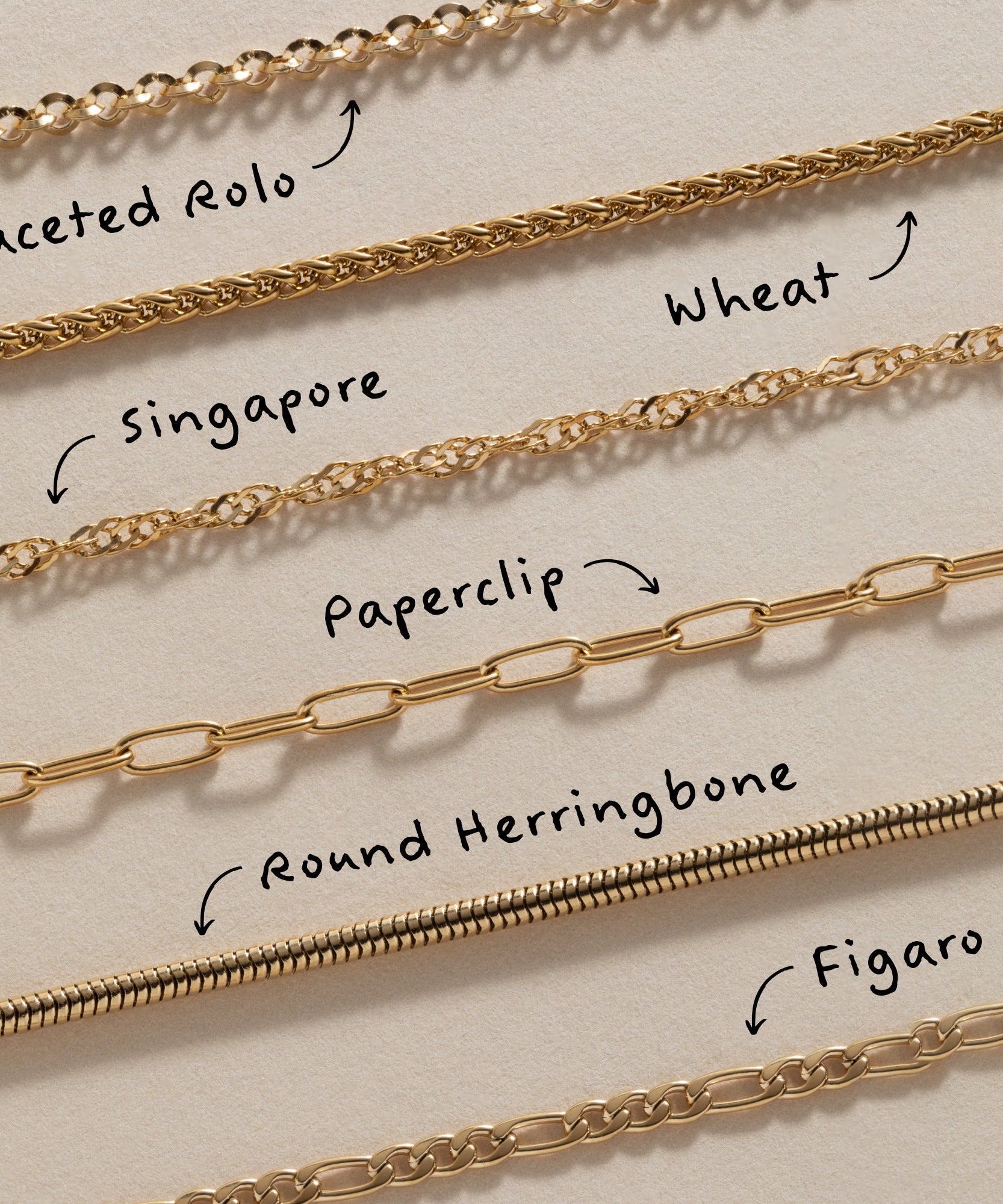 Faceted Rolo Charm & Layering Necklace