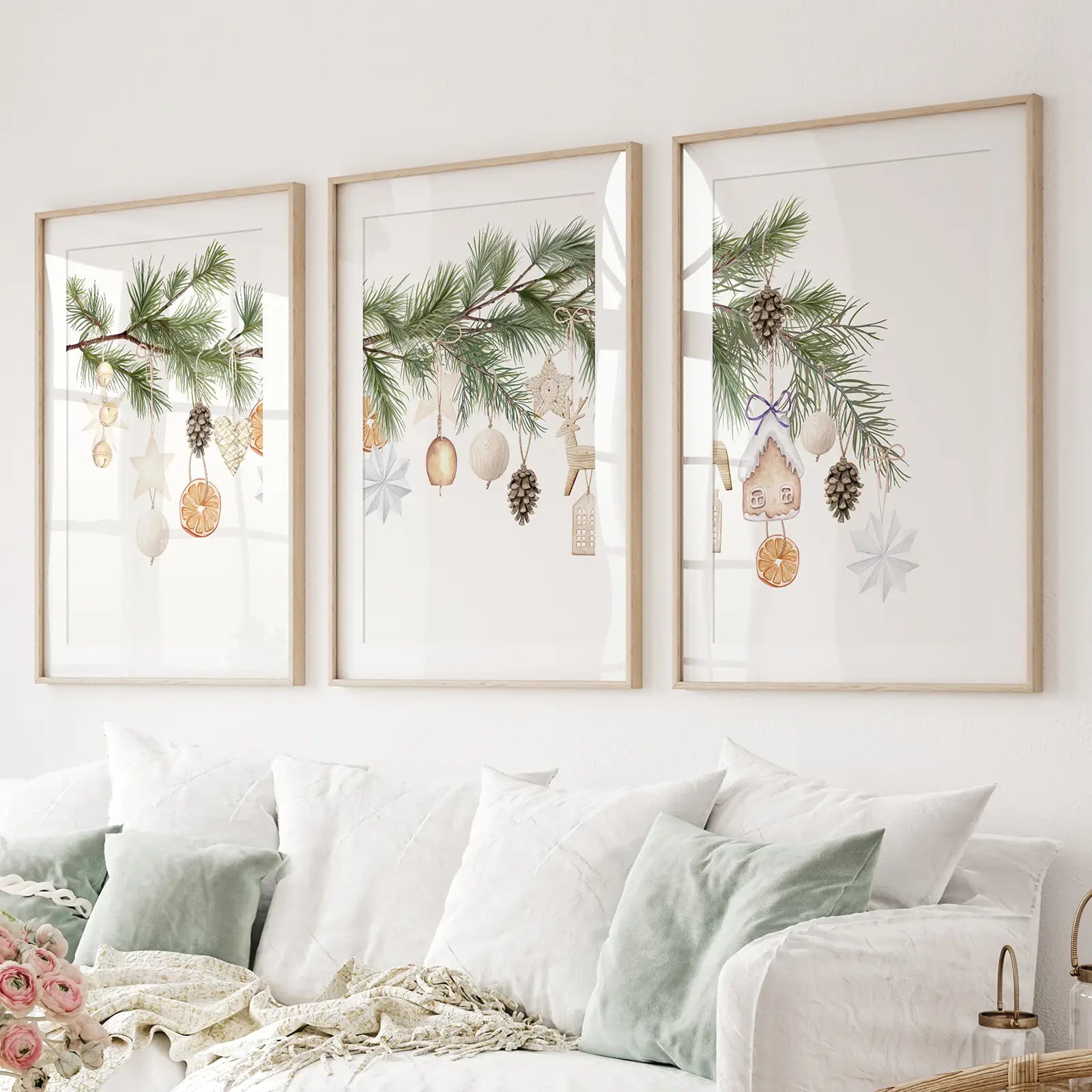 Vintage Weihnachts-Wandkunst Druck Trendy Winter-Dekoration