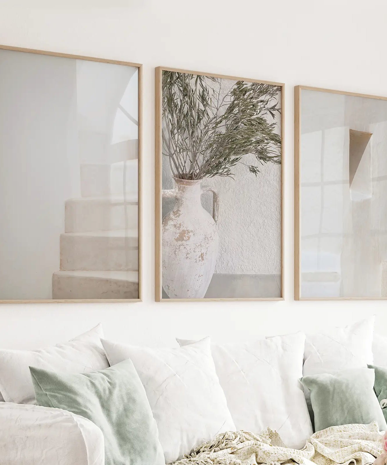 Boho Architektonisches 3er Set. Neutrale Farbtöne