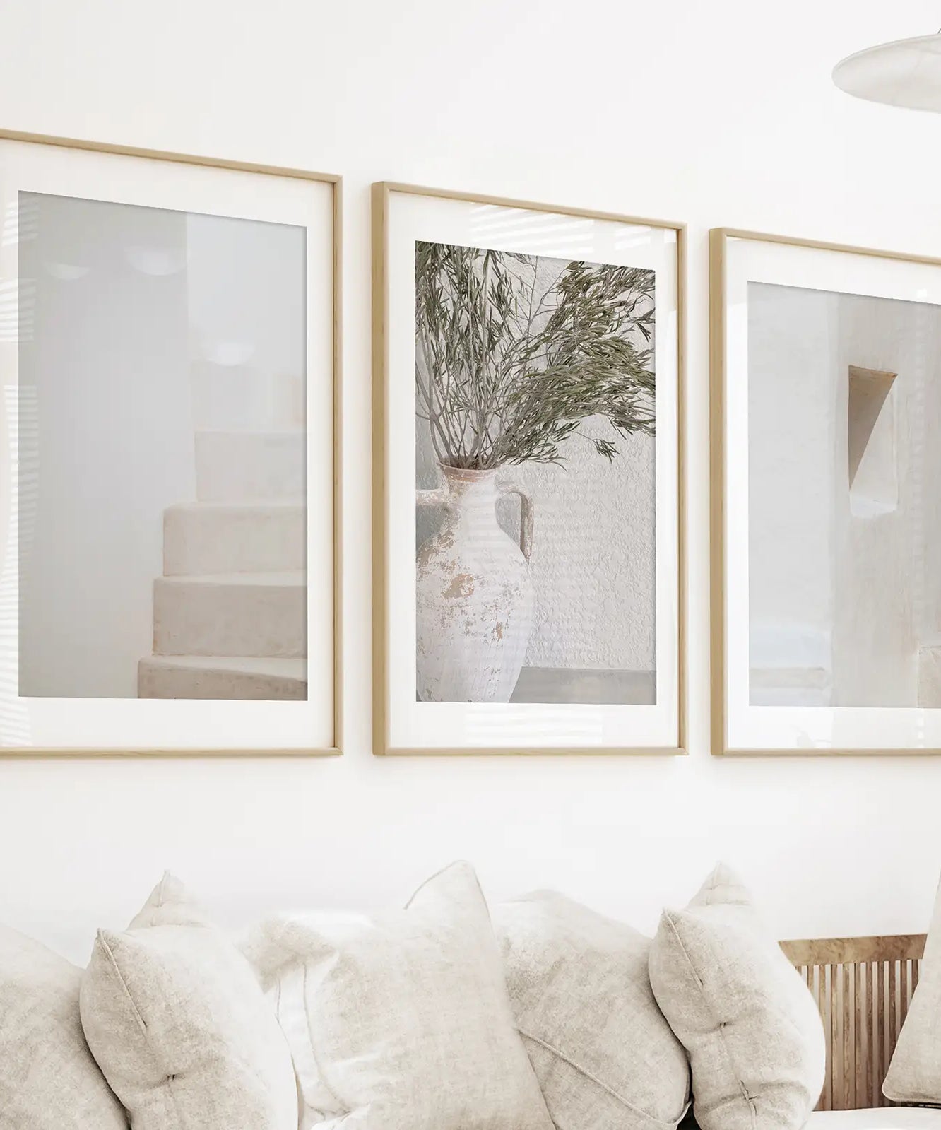 Boho Architektonisches 3er Set. Neutrale Farbtöne