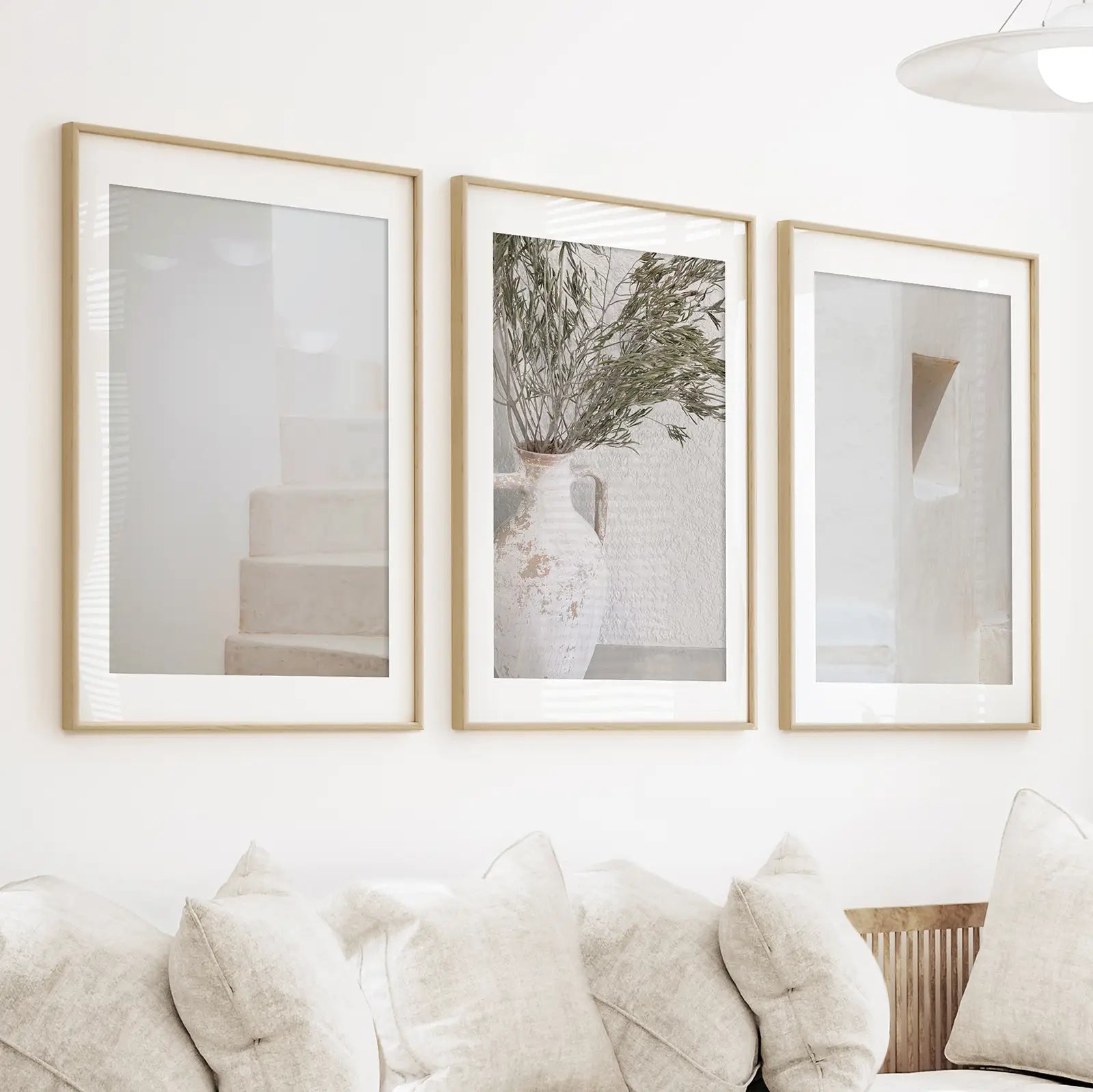 Boho Architektonisches 3er Set. Neutrale Farbtöne