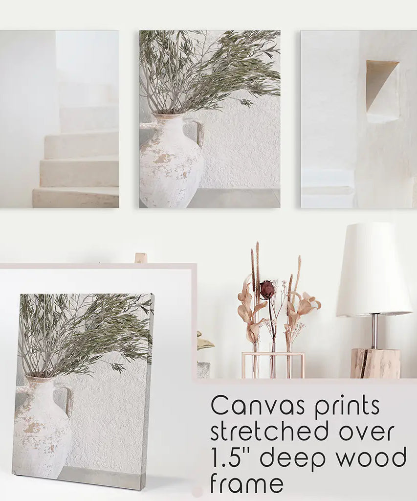 Boho Architektonisches 3er Set. Neutrale Farbtöne