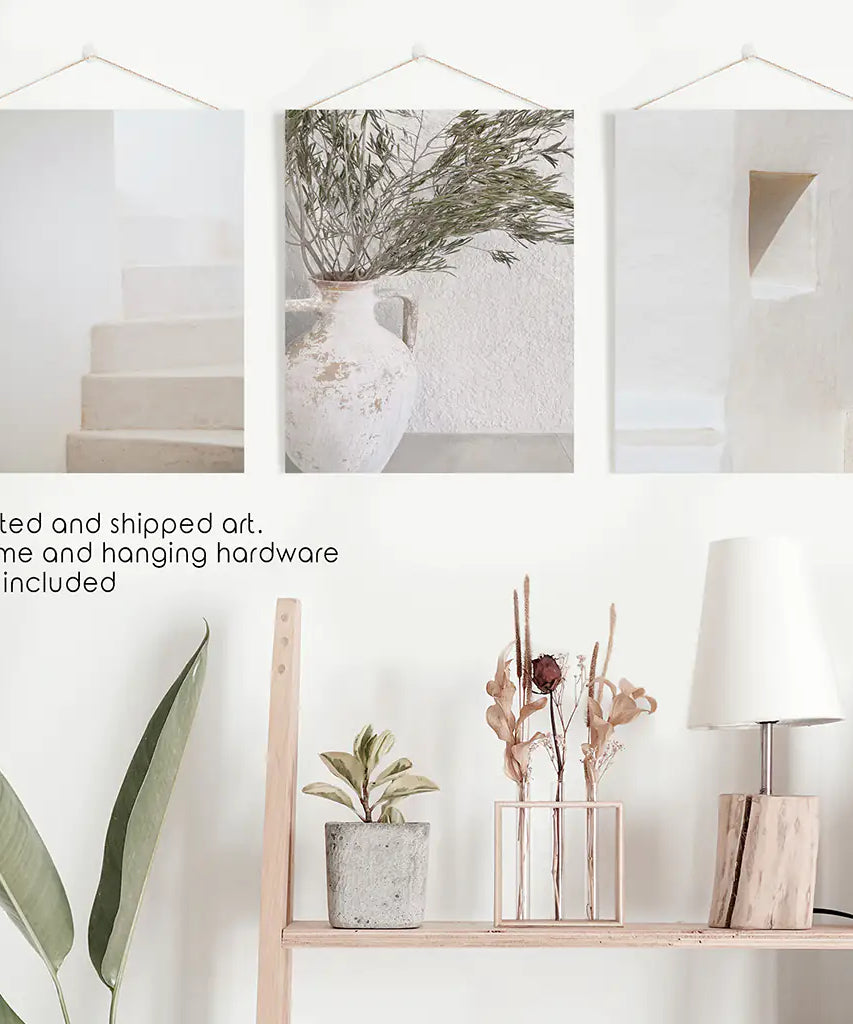 Boho Architektonisches 3er Set. Neutrale Farbtöne