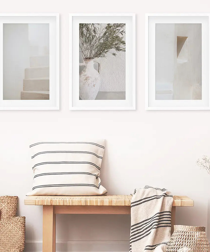 Boho Architektonisches 3er Set. Neutrale Farbtöne