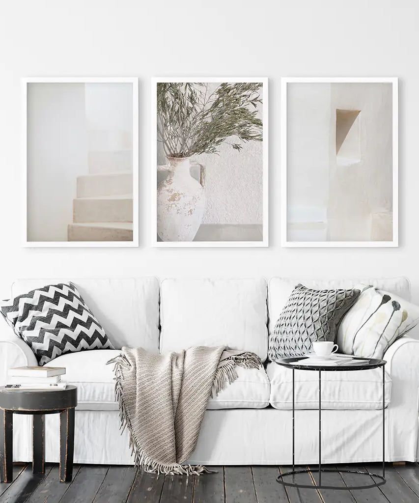 Boho Architektonisches 3er Set. Neutrale Farbtöne