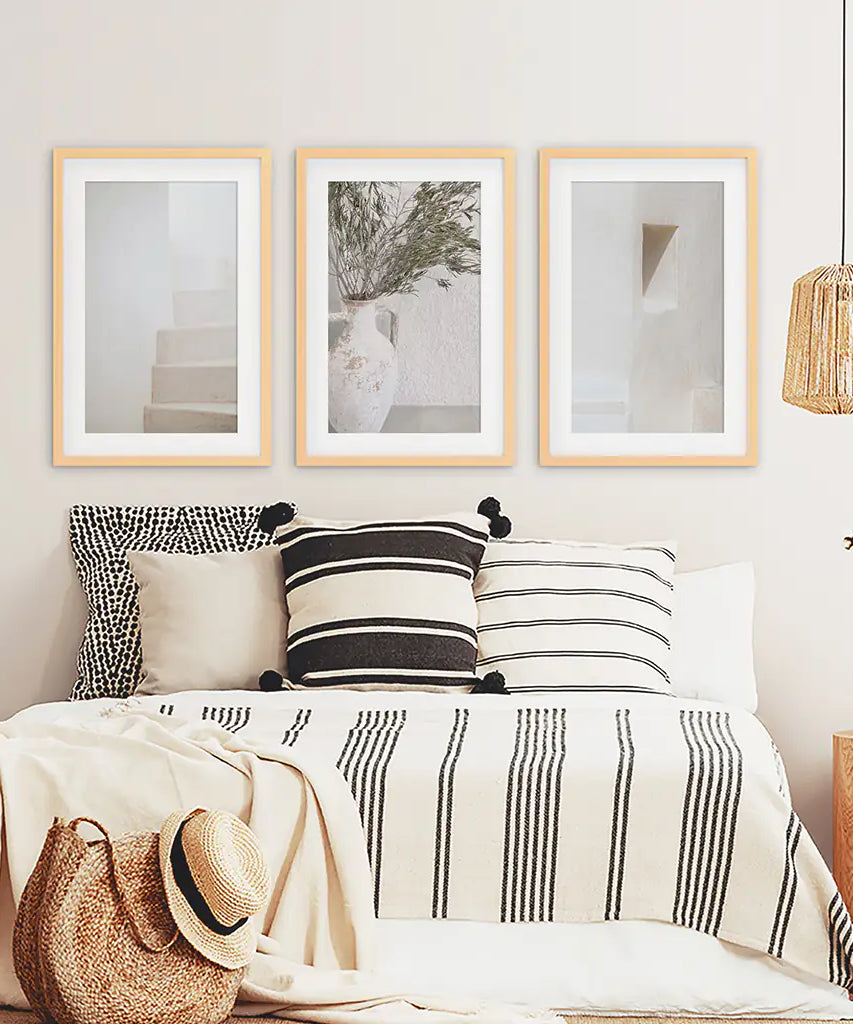 Boho Architektonisches 3er Set. Neutrale Farbtöne