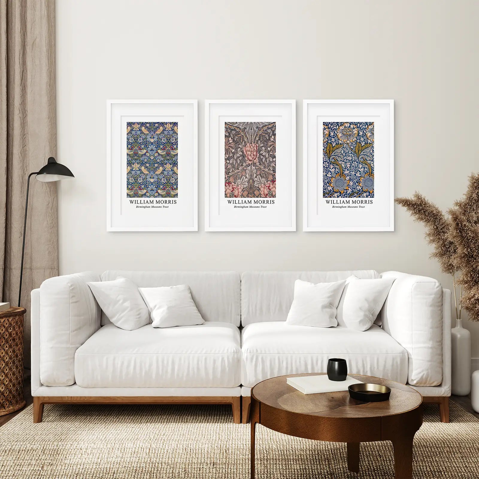 Moderne Jugendstil William Morris 3er Set Drucke