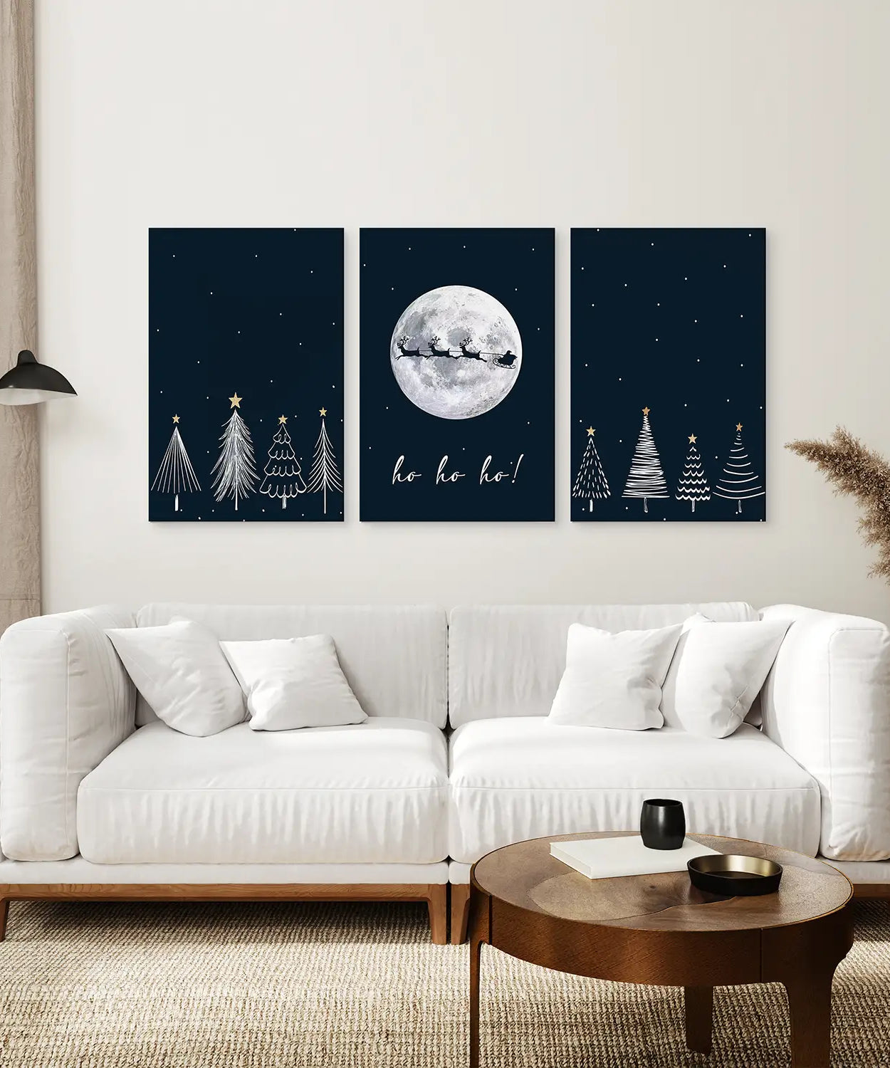 Winter Nordische Landschaft Weihnachts-Set aus 3 Drucken