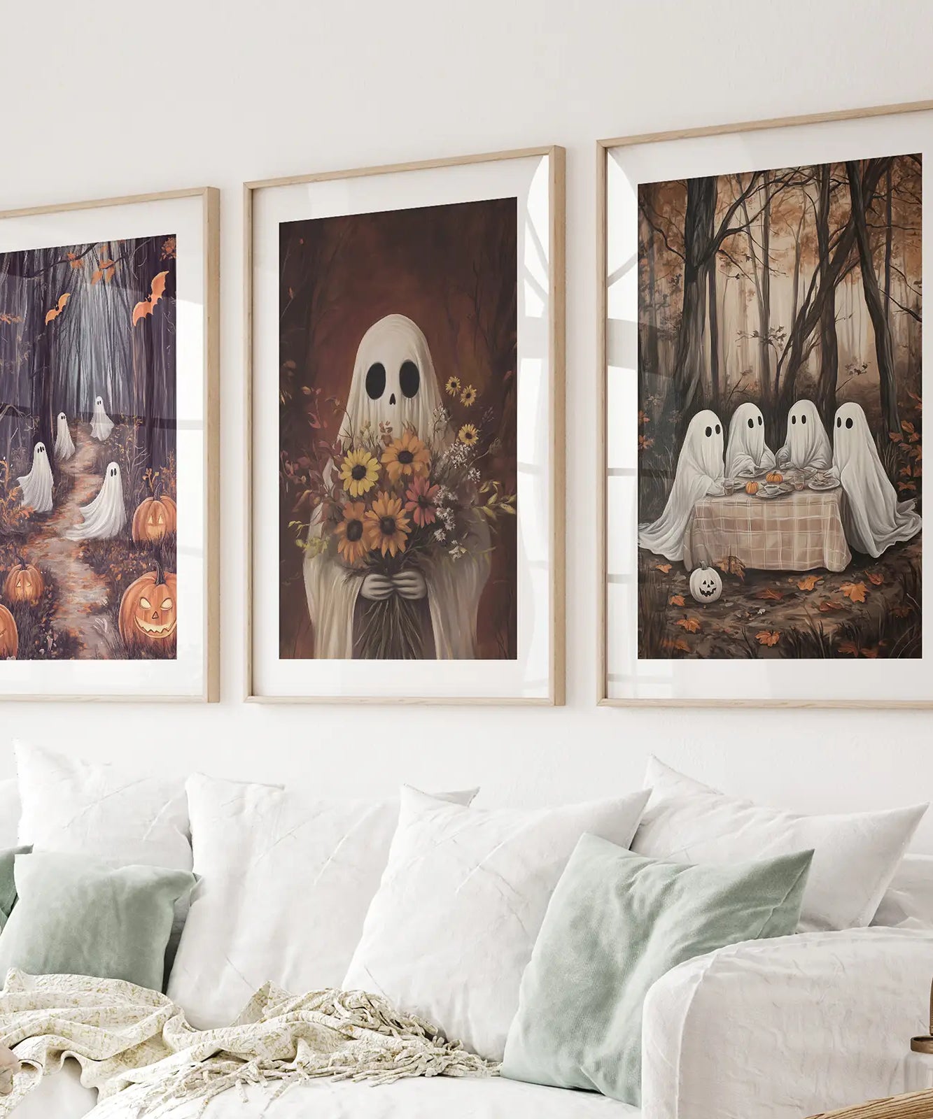 Bezaubernde und gruselige Kunst für das Herbstposter