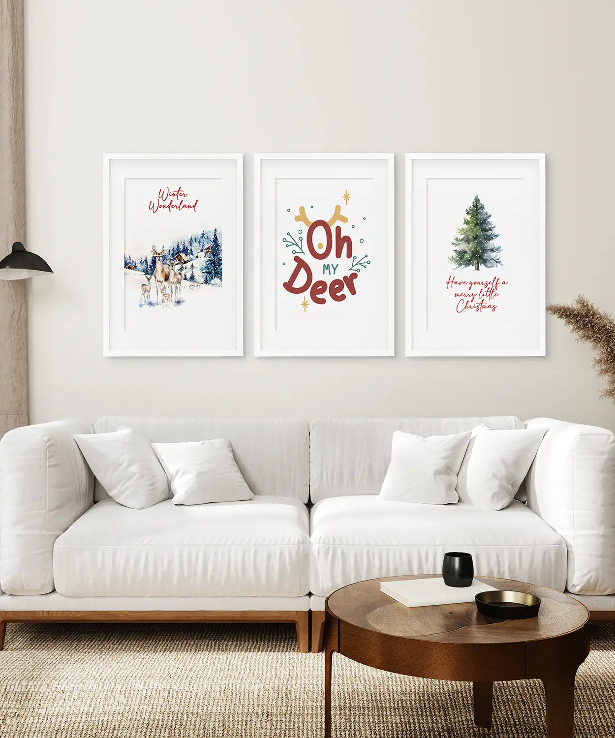 Winterwunderland Weihnachten Wandkunst-Druck-Set