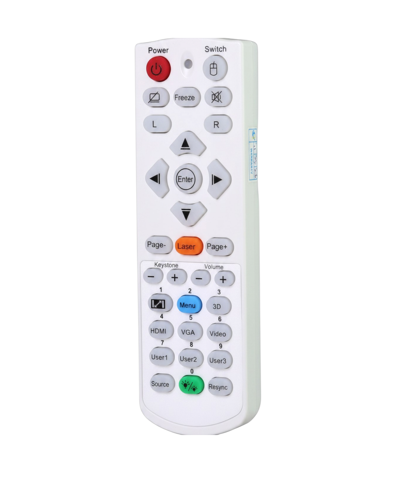 Optoma BR-5080C Projector Remote Control with Laser Pointer and Mouse Functions - BR-5080C