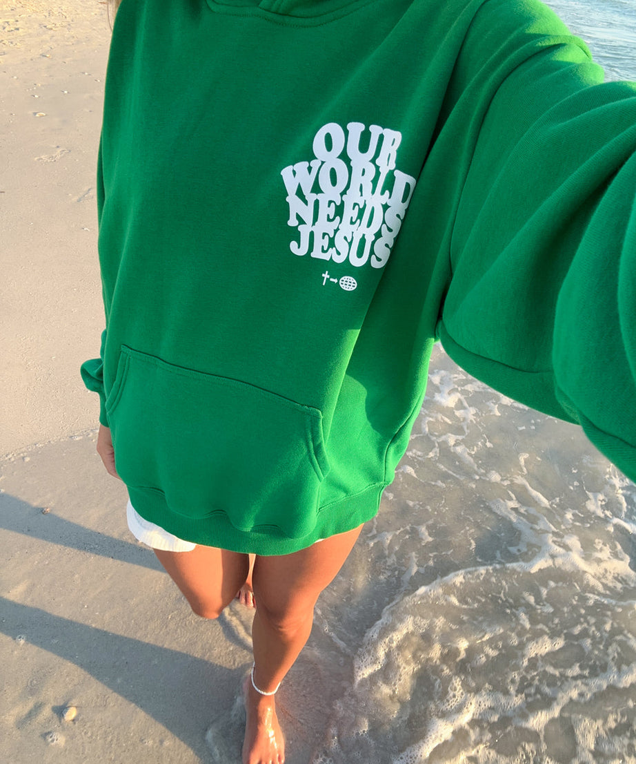 Our World Needs Jesus Unisex Hoodie