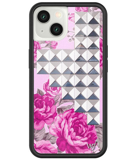 Pink Floral Stud iPhone Case