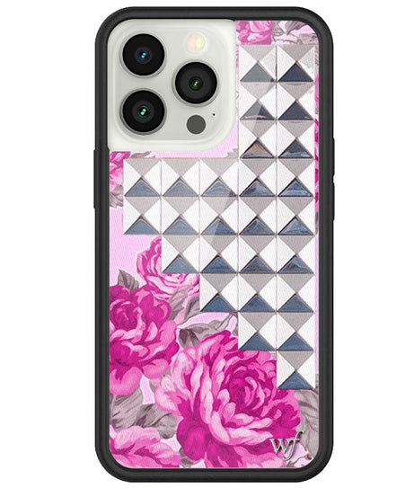 Pink Floral Stud iPhone Case