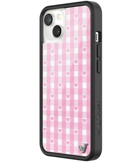Gingham Hearts | Pink iPhone Case