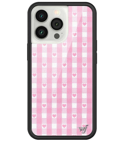 Gingham Hearts | Pink iPhone Case