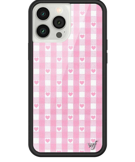 Gingham Hearts | Pink iPhone Case
