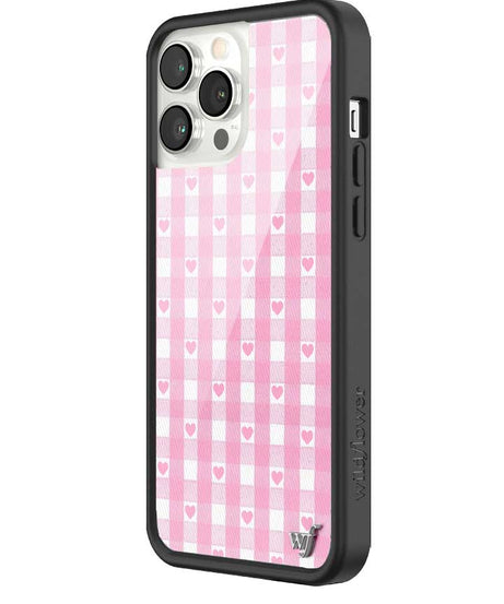 Gingham Hearts | Pink iPhone Case
