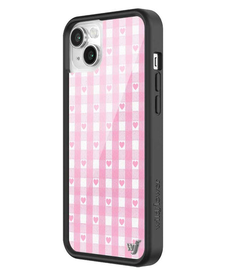 Gingham Hearts | Pink iPhone Case